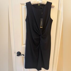 Donna Karan Elegant Black Twist Dress
